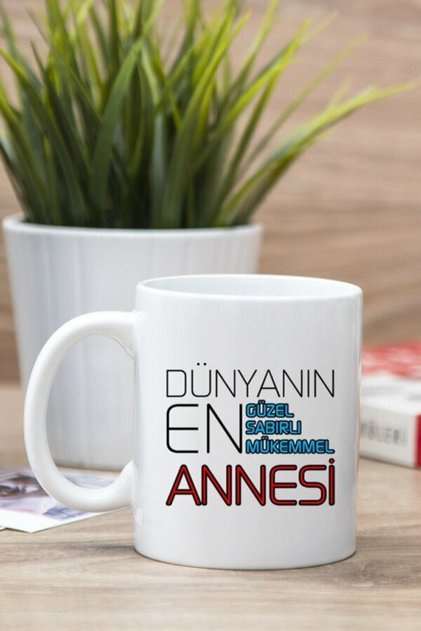 Beyaz Dünyanın En Iyi Annesi Baskılı Kupa Bardak