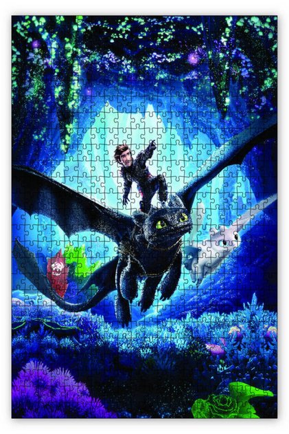 How to Train Your Dragon 3 We're Hitched and Flying Toothless 120 Pieces Puzzle Jigsaw Puzzle Mdf (Wooden)