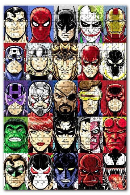 Cartoon Character And Heros Visual 1000 Piece Puzzle Jigsaw Puzzle Mdf (Wooden)