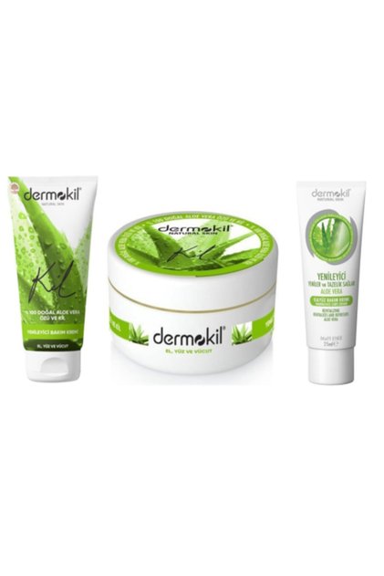 Natural Aloevera Hand and Face Cream Set 3 Pcs 300ml 75ml 25ml
