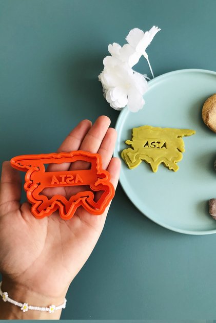 Asian Continent Cookie Mold