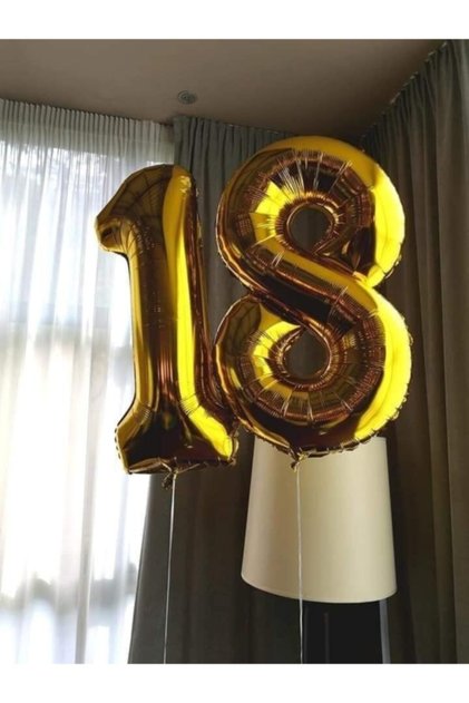 بالون ذهبي بعمر 18 عامًا متوافق مع الهيليوم