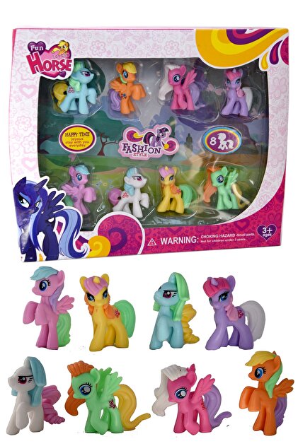 My Little Pony Oyuncak Pony At Karakter Figür Seti 8li Ve Hediye