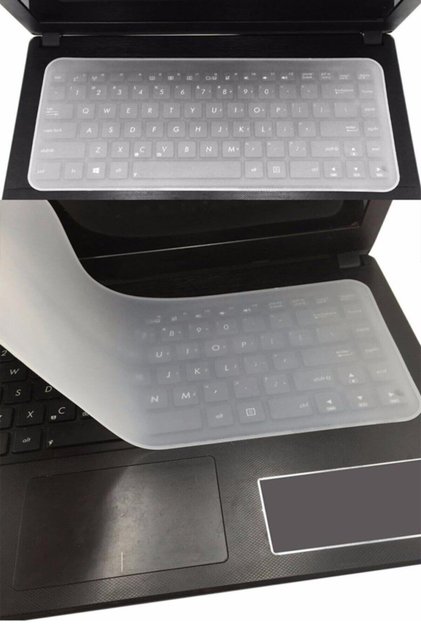 2 Adet Şeffaf Silikon Notebook Laptop Bilgisayar Klavye Koruyucu Anti-toz Ve Su Geçirmez 15,6 Inç