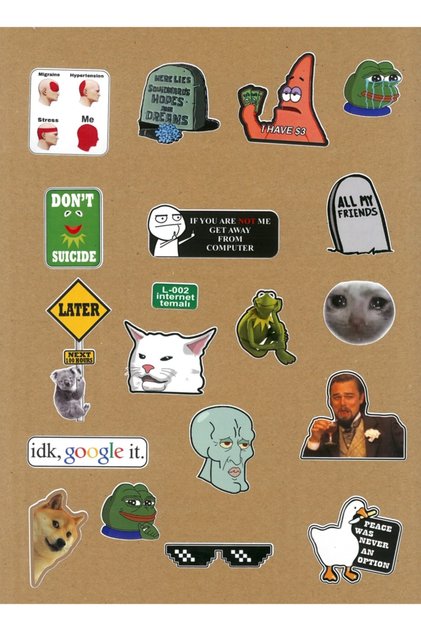 Internet Themed Laptop Notebook Tablet Sticker Set 18 Pieces