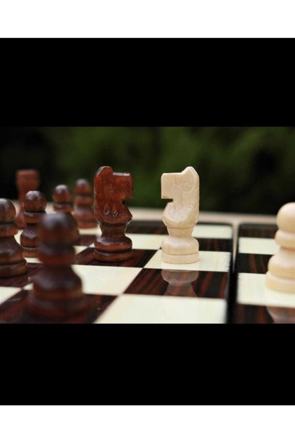 Ahşap Satranç Tavla Büyük Boy, Ahşap Satranç, Ahşap Tavla, Cilalı Vernikli Tavla