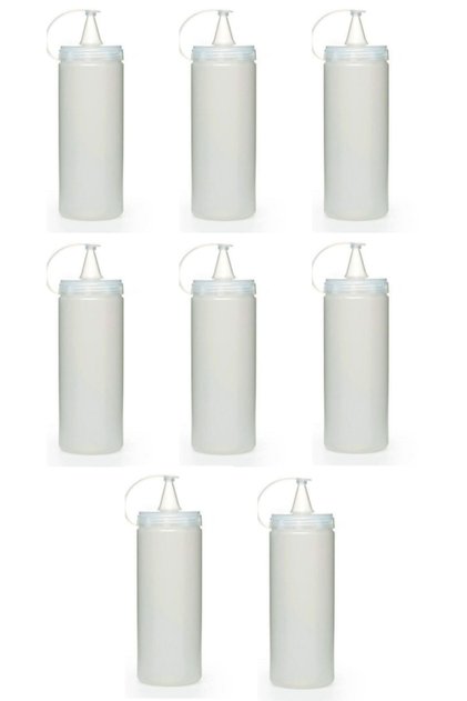 ® 8 Pieces Transparent Lid Leak Proof Oil Sauce Bottle Plastic Oil Pot 400 MlAP-9028