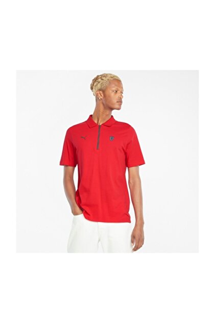 Puma Ferrari Style Polo Erkek Kırmızı Polo T-shirt  53177402 - 5