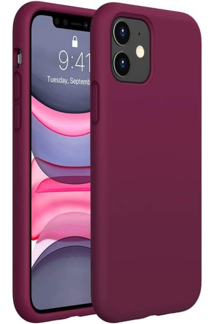 Apple Iphone 12 Pro Max Silikon Case Mikrofiber Iç Arka Koruma Telefon Kılıfı Violet