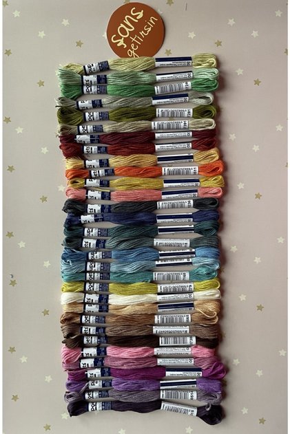 Bibu Muline Embroidery Lanyard - 30 Colors Specially Selected Set 1