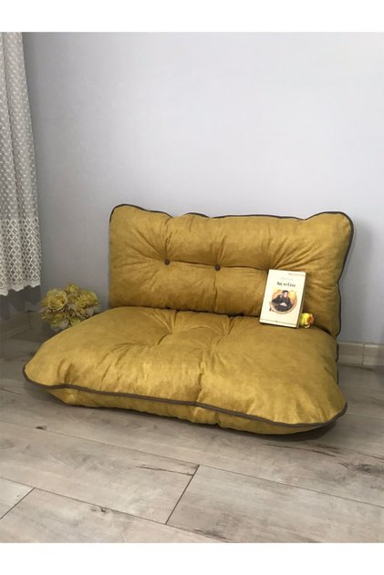 Lavinia Petek Önü Palet Yer Minderi Ikili Takım Hardal