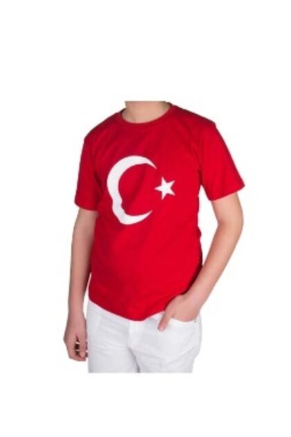 Turkish Flag Red Children's Combed Cotton T-Shirt