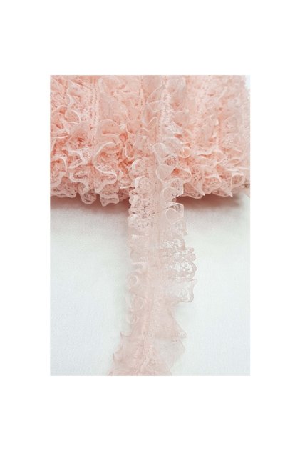 Yavruağzı Powder Double Sided Lace Ruffle 4 Cm 3 Meters