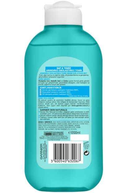 Garnier Marka: Tonik Yağlanma Ve Pürüzlere Karşı Arındırıcı & Sıkılaştırıcı 200 Ml Kategori: Makyaj - 3