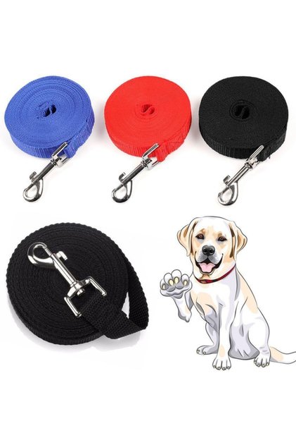 Red 15 Meter Dog Walking Leash Discharge Strap