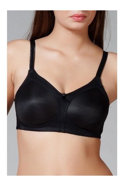 Non-Wireless Support Bra Basic Black Color C Cup