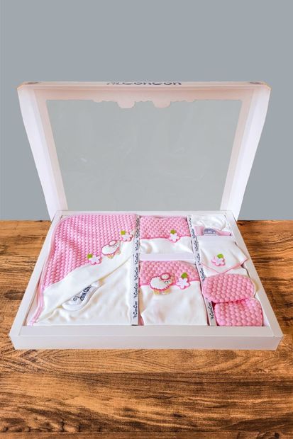 TangModa Hastane Çıkışı Kız Bebek Kıyafeti Yeni Doğan Bebek Hediyesi 10 Parça Bebek Tulum Battaniye Giyim Set - 1