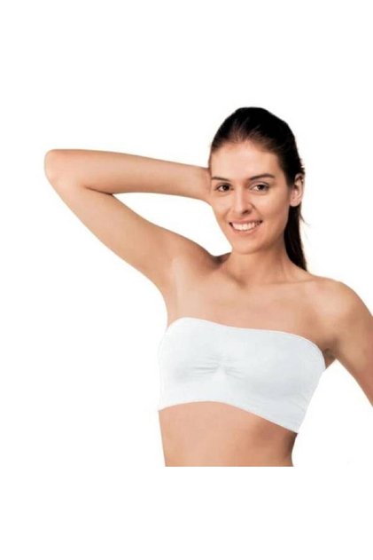 Women's White Strapless Bustier 860
