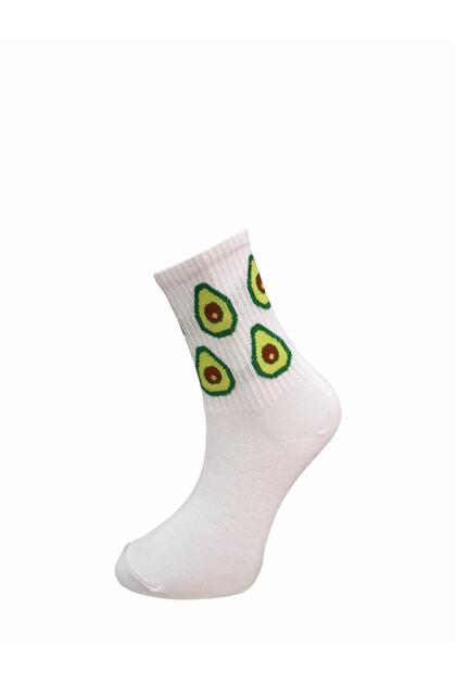 Unisex Avocado Pattern Striped Tennis Socks Av2233