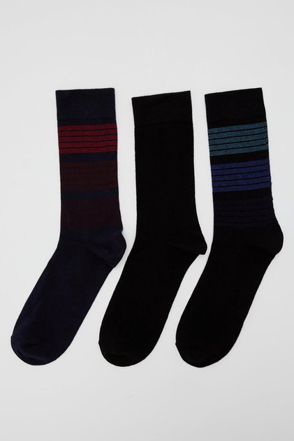 Patterned 3-Piece Sock Socks