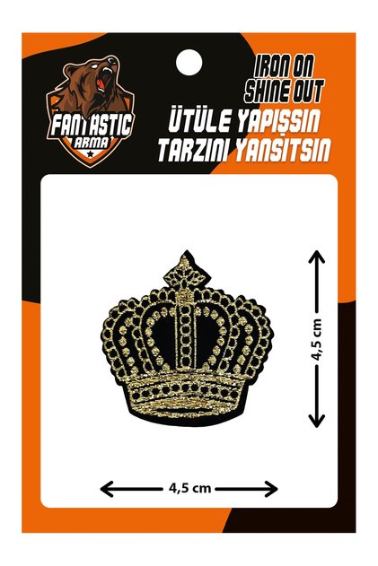Ütü Ile Yapışan Dokuma Arma Patch, Taç