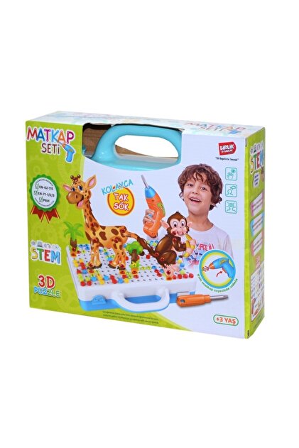 Birlik Oyuncak Blk 3d Stem Eğitici Matkap Seti - Hayvanlar