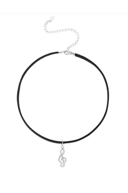 Sol Anahtarı Choker Kolye