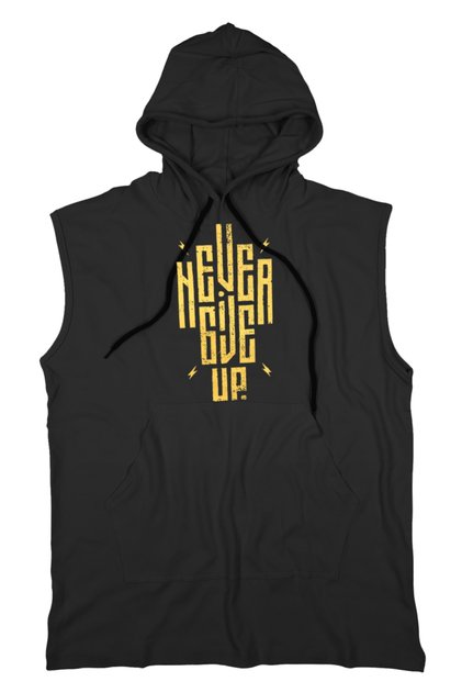 Ngup Unisex Hooded Sleeveless T-shirt Fitness Athlete