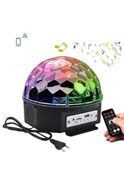 Hoparlör Disco Sahne Disko Topu Bluetooth Usb Led Işıklı Mp3