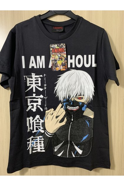 Tricou unisex cu imprimeu pe spate Tokyo Ghoul Anime