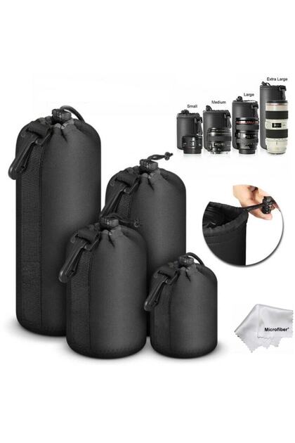Tianya 4 lü Lens Objektif Taşıma Çantası S M L XL Canon Nikon Sony