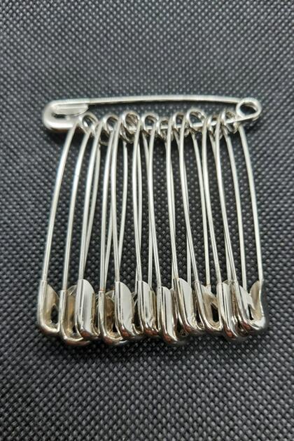 Çengelli Iğne 6 Cm 12 Adetli Çelik Çatal Iğne (1 SET) No: 5
