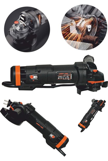 Profesyonel Dark Black Kraft 5600wattf 125 Mm Helber Bakır Sargılı Angel Taşlama Makinesi