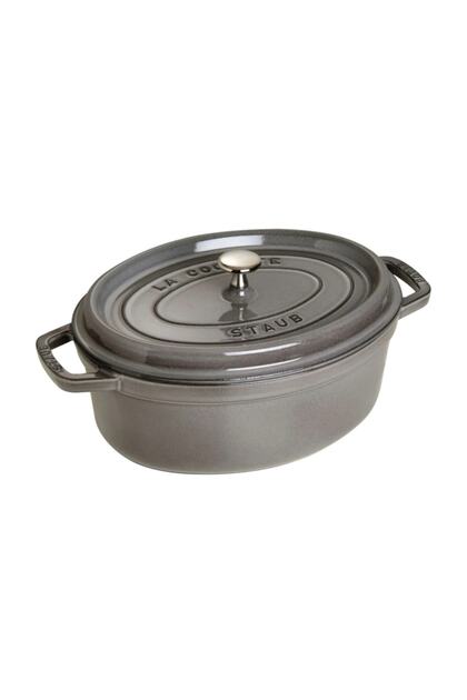 405093200 Oală turnată sub presiune, ovală, 31cm, gri