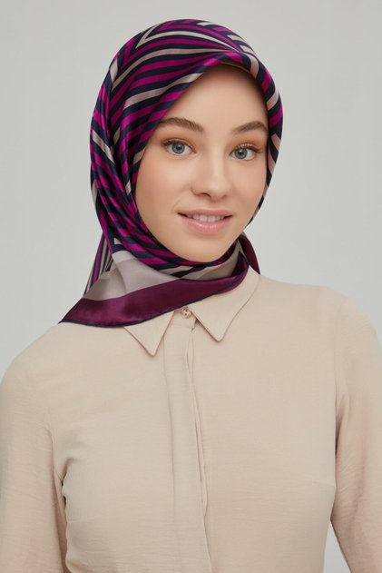 Eșarfă de mătase 8633d (twill) (nostalgie)