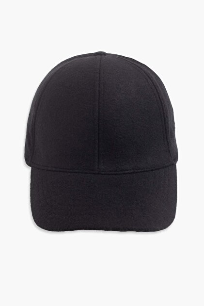 hateko Siyah Kaşe Kep Şapka - 1