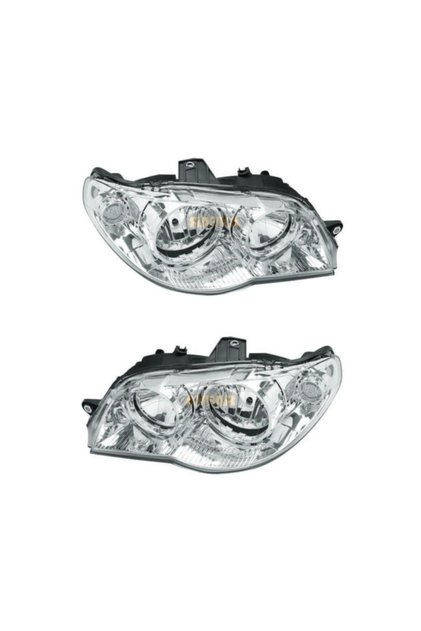 Fiat Albea Yeni Model Far Takımı Beyaz Krom Sağ - Sol Far Set Takım Motorlu (51754471 - 51754472)