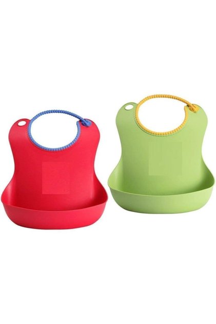 Plastik Bebek Mama Önlüğü Dökülme Önleyici Mama Önlük
