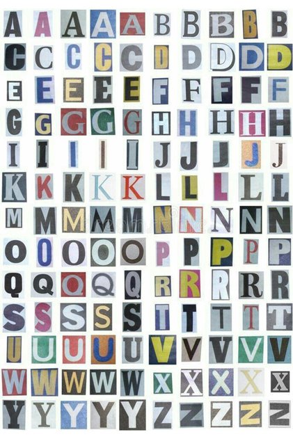 Letter Rectangular Sticker (Set of 2 15x22 Cm)