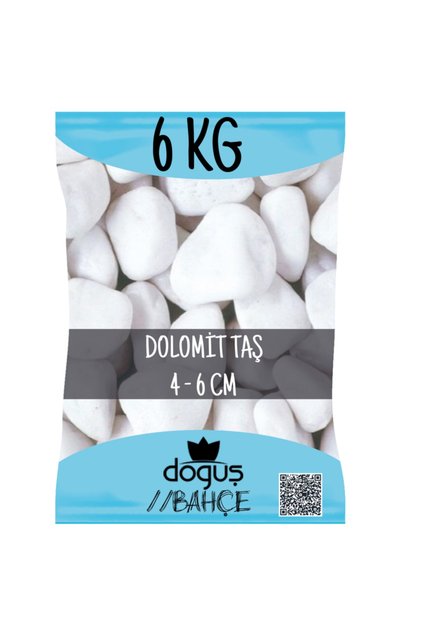 Beyaz Taş 6 Kg 4-6 Cm Beyaz Dolomit Taş Dere Taşı Çakıl Taşı Bahçe Süs Taşı Akvaryum Teraryum Taşı