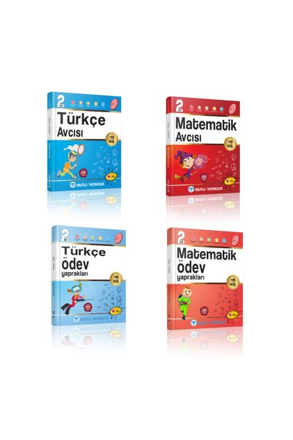Mutlu 2.sınıf Matematik +türkçe Avcı Serisi Ve Ödev Yaprakları Seti