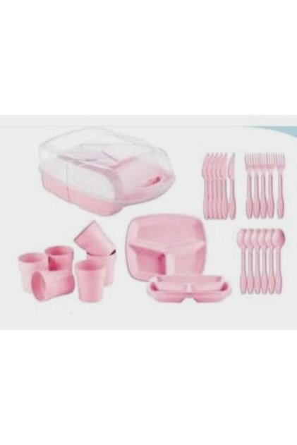 Piknik Seti Melina Pembe Renk 32 Parça