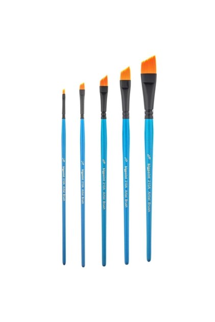 210a Series Synthetic Bristle Side Cut Brush No:5/8-3/8-1/4-1/8-1/2 (Set of 5)
