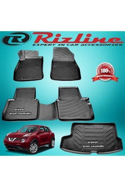 Nissan Juke 3d Paspas +bagaj Havuzu Üst Siyah 2014-2019 Arası