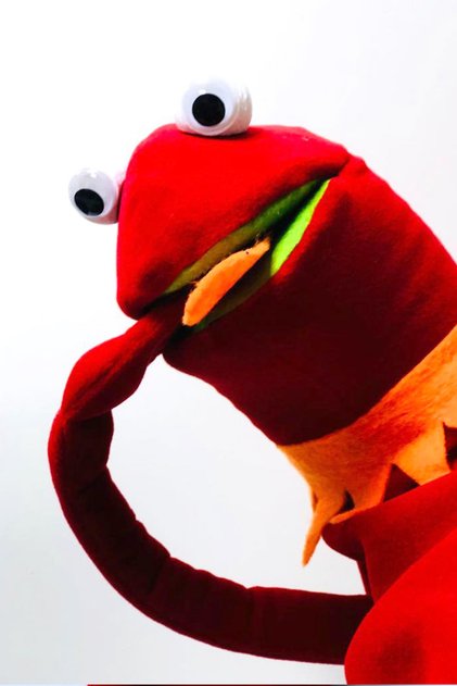Red Frog Vantrolog Plush Hand Puppet
