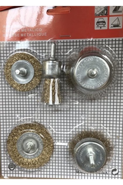 5 Pieces Steel Wire Brush Set Drill Wire Brush 5 Pieces Wire Brush