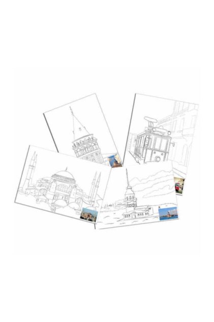 Desenli Tuval Boyasız 35x50cm - 4'lü