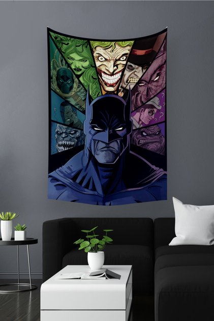 Batman Dc Wall Cover Carpet 140 X 100 Cm-70x100 Cm
