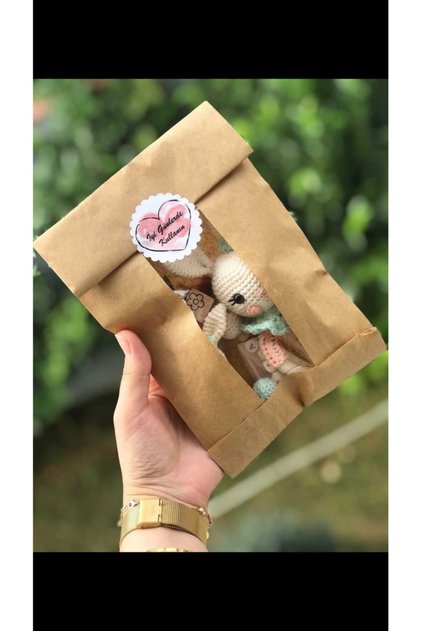 Kraft Windowed Package 15-28 Cm. Dimensions - 10 Pieces