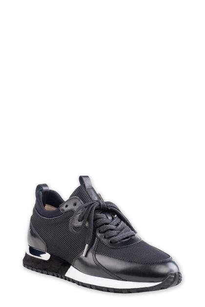 Leather - Linen Sneakers500795 Black